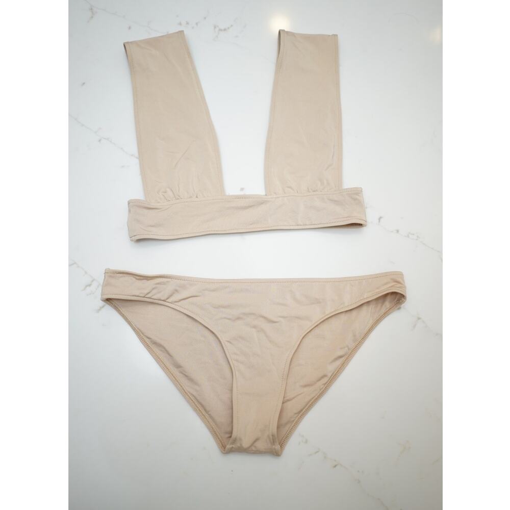 Cali Dreaming - Grus Bikini Top & Nova Swimsuit Bottoms in Nude Beige / Size 1